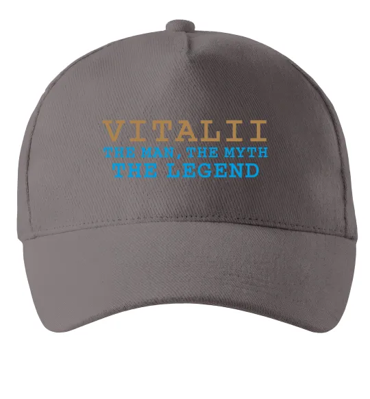 Кепка Vitalii the myth the legend Серый фото