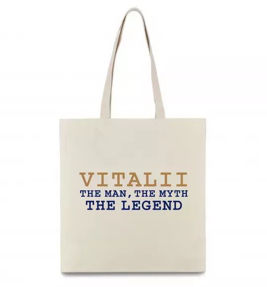 Эко-сумка Vitalii the myth the legend Бежевый фото