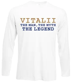 Лонгслив Vitalii the myth the legend Белый фото