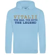 Чоловіча толстовка (худі) Vitalii the myth the legend Блакитний Чоловіча толстовка (худі) Vitalii the myth the legend Блакитний фото