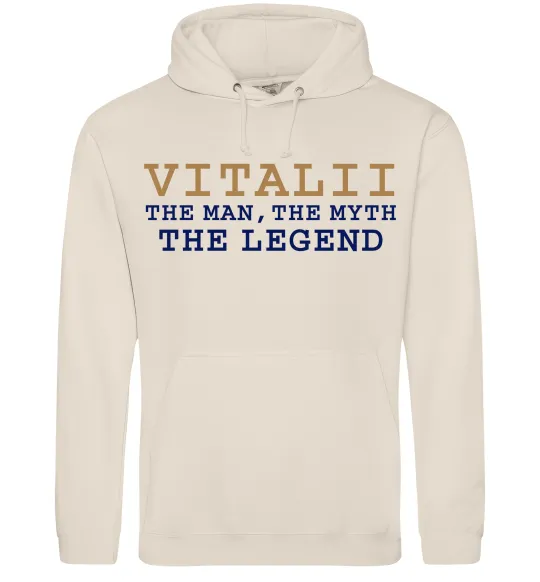 Мужская толстовка (худи) Vitalii the myth the legend Таш фото