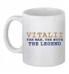 Чашка керамическая Vitalii the myth the legend Белый фото