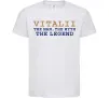 Детская футболка Vitalii the myth the legend Белый фото