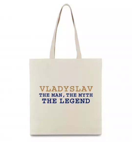 Еко-сумка Vladyslav the myth the legend Бежевий фото