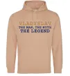 Мужская толстовка (худи) Vladyslav the myth the legend Песочный фото