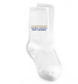 Шкарпетки Vladyslav the myth the legend Білий фото