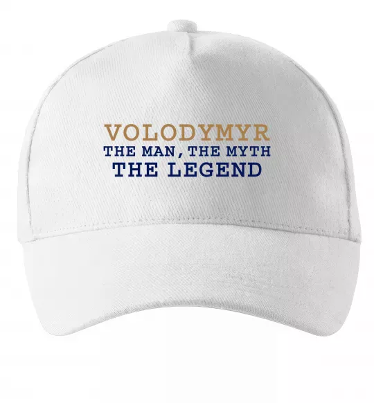 Кепка Volodymyr the myth the legend Белый фото