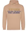 Чоловіча толстовка (худі) Yevhen the myth the legend Пісочний фото