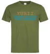 Чоловіча футболка Yurii the myth the legend Оливковий фото