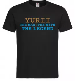 Мужская футболка Yurii the myth the legend Черный фото