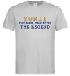 Чоловіча футболка Yurii the myth the legend Сірий фото
