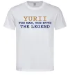 Чоловіча футболка Yurii the myth the legend Білий фото