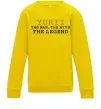 Детский Свитшот Yurii the myth the legend Солнечно желтый фото