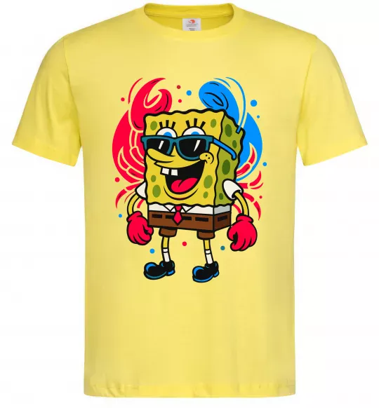 Мужская футболка Спанч боб краб Лимонный фото