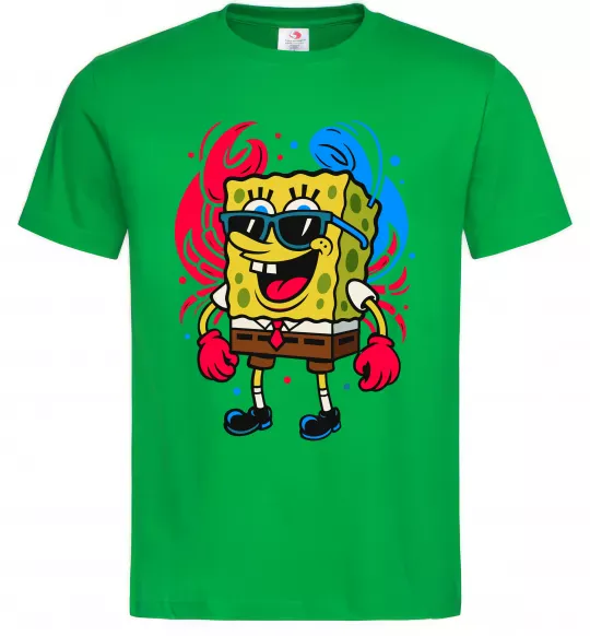 Мужская футболка Спанч боб краб Зеленый фото