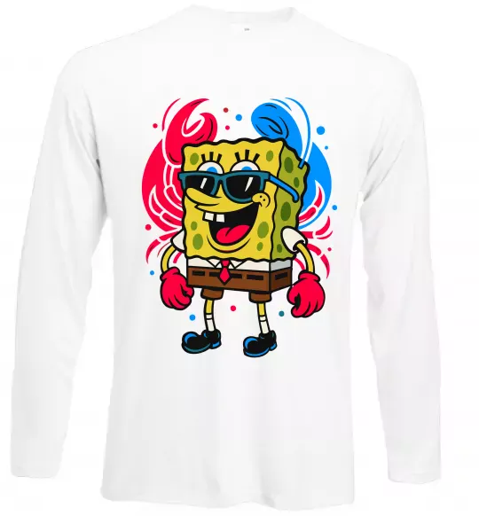 Лонгслив Спанч боб краб Белый фото