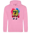 Женская толстовка (худи) Спанч боб краб Розовый фото
