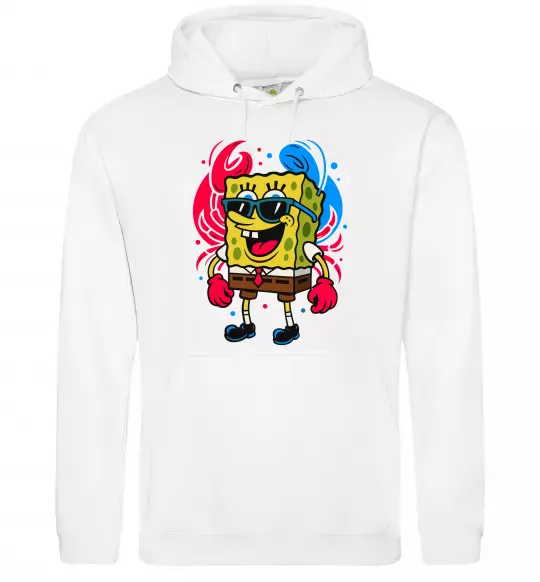 Жіноча толстовка (худі) Спанч боб краб Білий фото