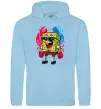 Женская толстовка (худи) Спанч боб краб Голубой фото