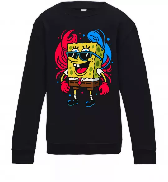 Дитячий світшот Спанч боб краб Чорний фото