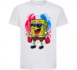 Детская футболка Спанч боб краб Белый фото
