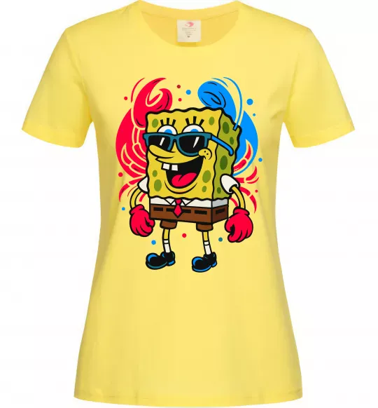 Женская футболка Спанч боб краб Лимонный фото
