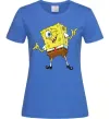 Жіноча футболка Спанч Боб підморгує Яскраво-синій фото