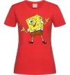 Жіноча футболка Спанч Боб підморгує Червоний фото