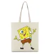 Еко-сумка Спанч Боб підморгує Бежевий фото