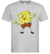 Мужская футболка Спанч Боб підморгує Серый фото