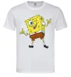 Мужская футболка Спанч Боб підморгує Белый фото