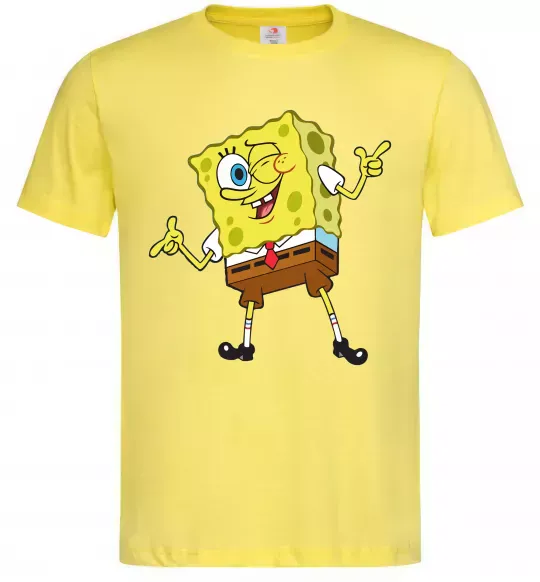 Мужская футболка Спанч Боб підморгує Лимонный фото