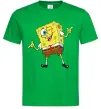 Мужская футболка Спанч Боб підморгує Зеленый фото