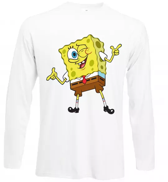 Лонгслів Спанч Боб підморгує Білий фото