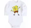Детский боди Спанч Боб підморгує Белый фото