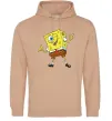 Чоловіча толстовка (худі) Спанч Боб підморгує Пісочний фото