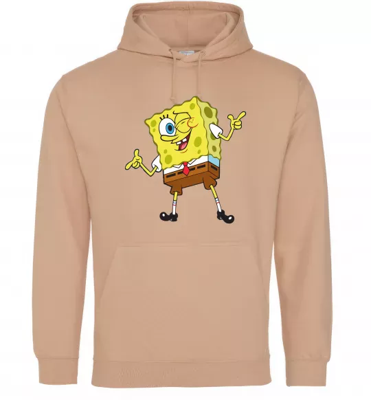 Жіноча толстовка (худі) Спанч Боб підморгує Пісочний фото