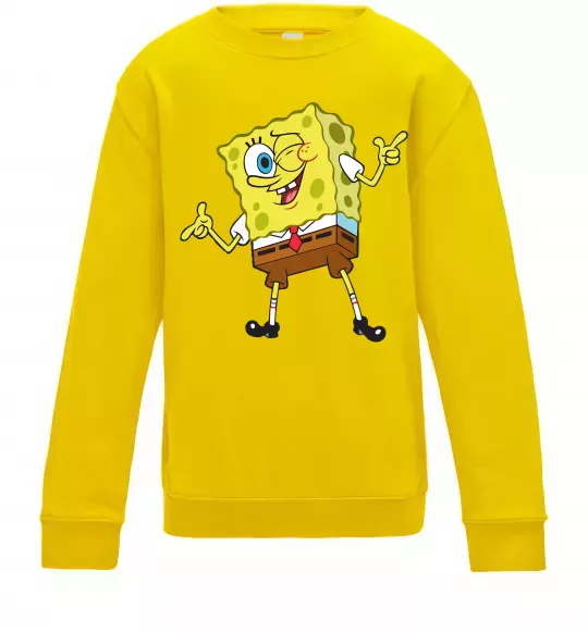 Детский Свитшот Спанч Боб підморгує Солнечно желтый фото