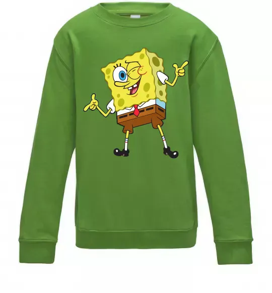 Детский Свитшот Спанч Боб підморгує Лаймовый фото