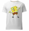 Чоловіча преміум футболка Спанч Боб підморгує Білий фото