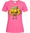 Женская футболка Спанч Боб м'язистий Ярко-розовый фото