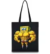 Еко-сумка Спанч Боб м'язистий Чорний фото