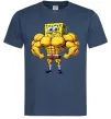 Чоловіча футболка Спанч Боб м'язистий Темно-синій фото