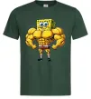 Чоловіча футболка Спанч Боб м'язистий Темно-зелений фото