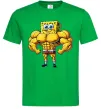Чоловіча футболка Спанч Боб м'язистий Зелений фото
