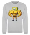 Свитшот Спанч Боб м'язистий Серый меланж фото