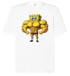 Футболка Оверсайз Спанч Боб м'язистий Белый фото
