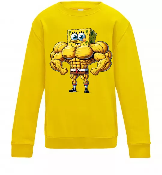Детский Свитшот Спанч Боб м'язистий Солнечно желтый фото