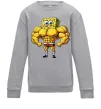 Детский Свитшот Спанч Боб м'язистий Серый меланж фото