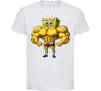 Дитяча футболка Спанч Боб м'язистий Білий фото
